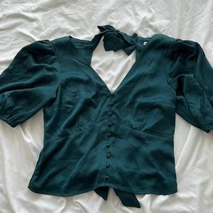 Open back silk top